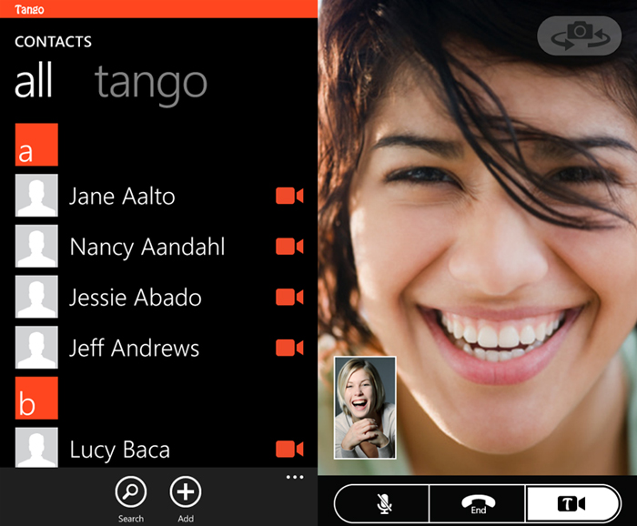 Tango saca nueva versión para Windows Phone