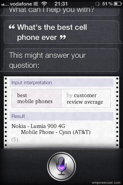 Siri quiere un Nokia Lumia 900