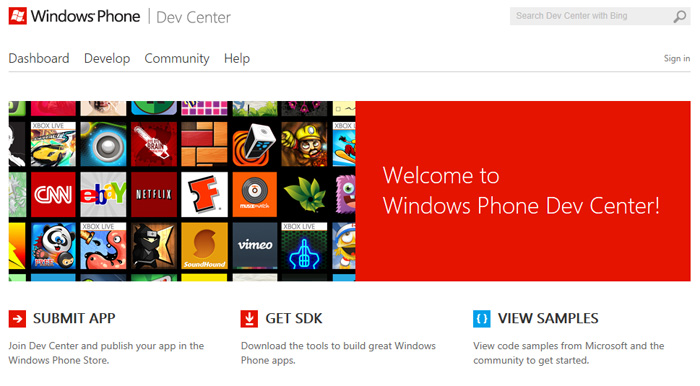 Windows Phone Developer Center