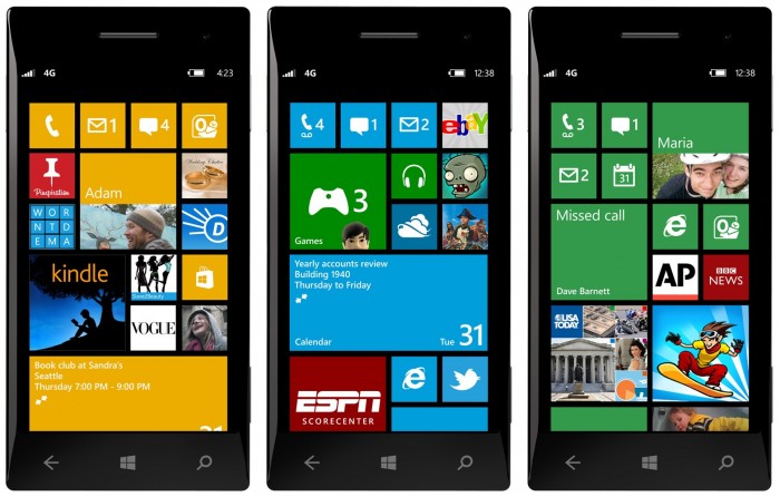 Windows Phone 8 Pantalla de inicio