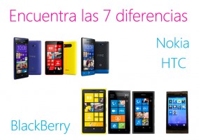 Encuentra las 7 diferencias entre estos terminales de HTC, Nokia y BlackBerry