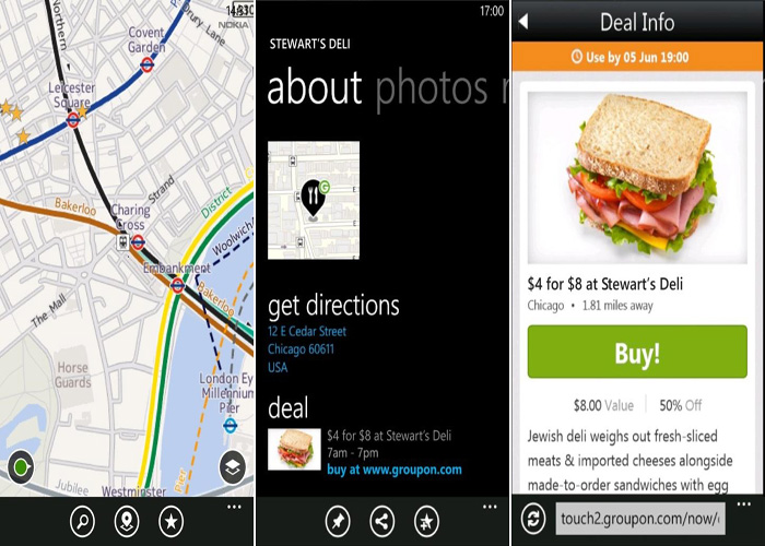 Actualización de Nokia Mapas con integración de Groupon