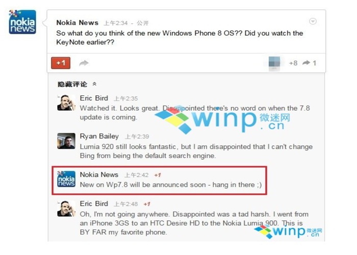 Nokia anuncia que pronto llegará windows phone 7.8