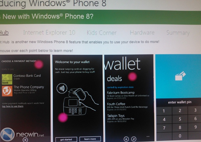 Formación sobre Windows Phone 8 - Wallet