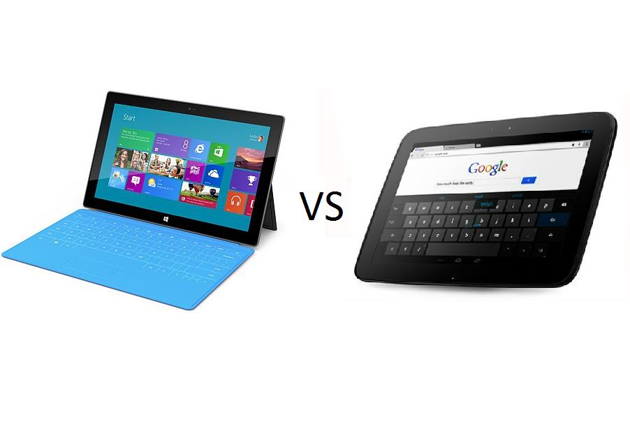 Microsoft Surface VS Samsung Nexus 10