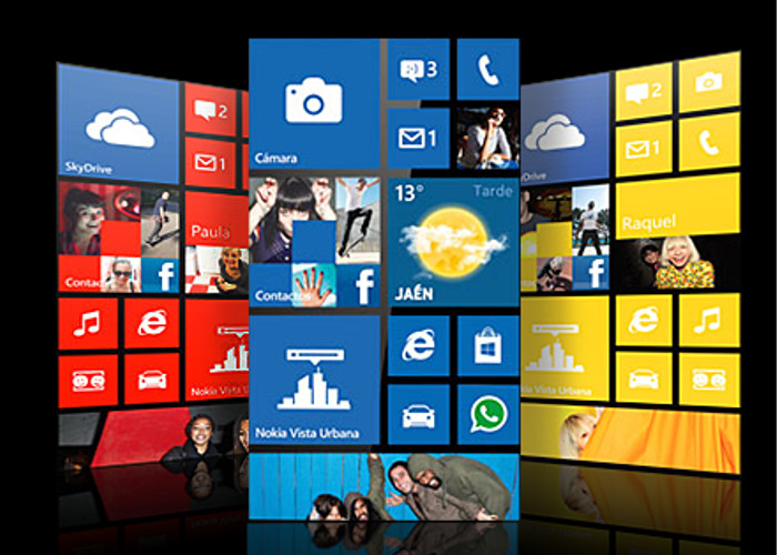 Pantalla de inicio Windows Phone 7.8