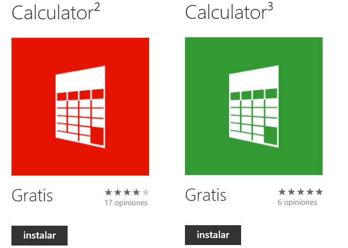 Calculator2 y Calculator3