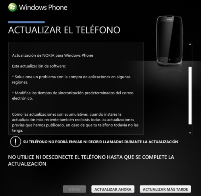 lumia 610 actualizando a windows phone 7.8