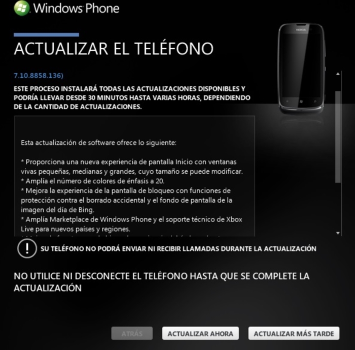 lumia 610 actualizacion wp78 paso final