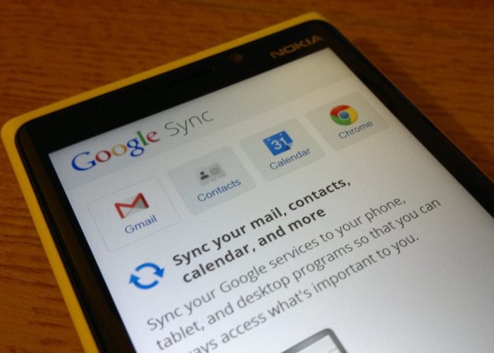 Sincronizacion windows phone google