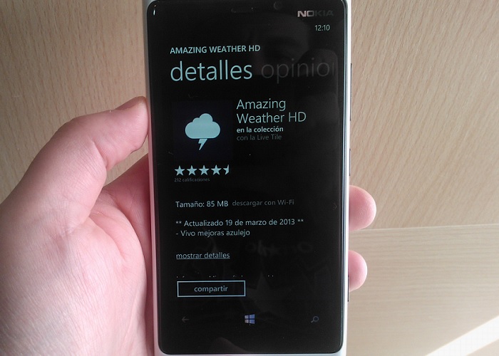 Amazing Weather HD para Windows Phone