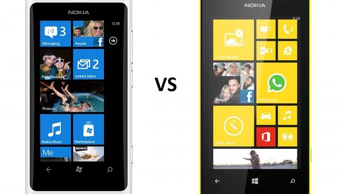 Nokia Lumia 800 frenta a. Nokia Lumia 520