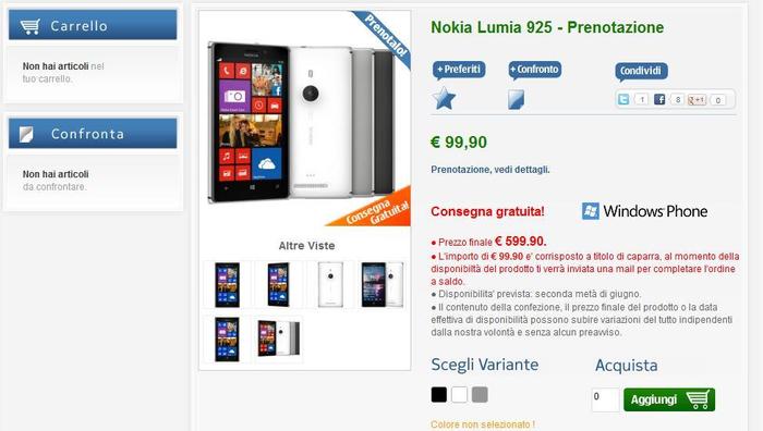 Precio Italia Lumia 925