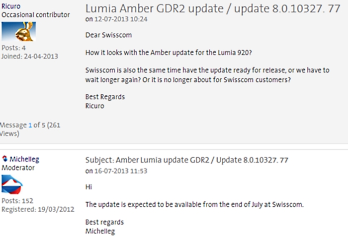 actualizacion windows phone amber swisscom julio