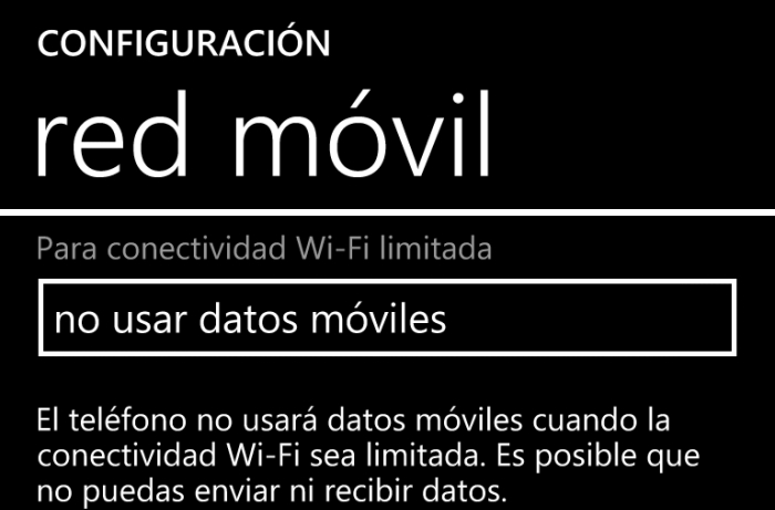 conectividad red movil cuando Wi-Fi limitado