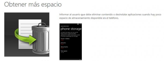HTC Obtener más espacio