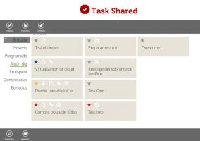 Task Shared, aplicación de productividad y organización personal para Windows 8