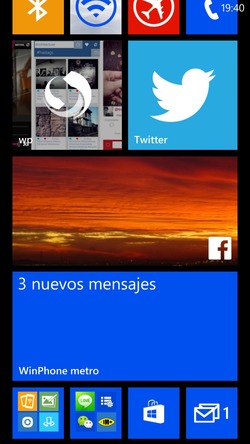 Pantalla de inicio Windows Phone 8