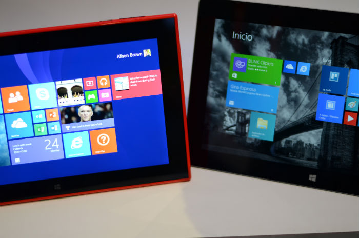 Surface 2 vs Lumia 2520