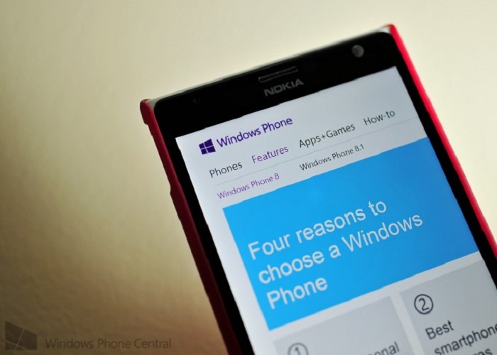 Windows Phone 8.1 se muestra en la web