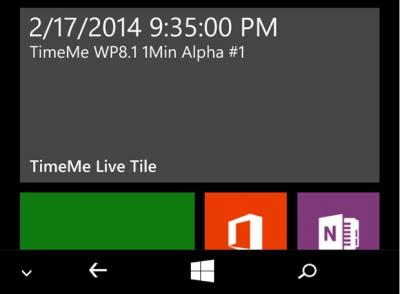 Live Tiles de 1 minuto