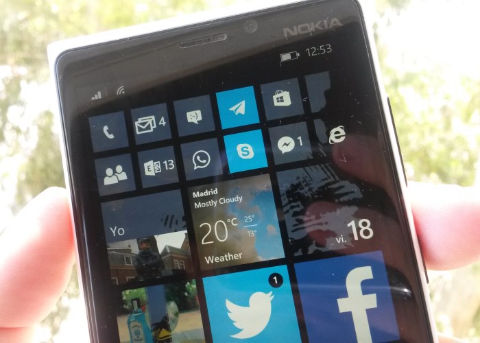 tiles pequeños Windows Phone 8.1 preview