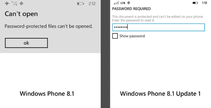 office password windows phone 8.1