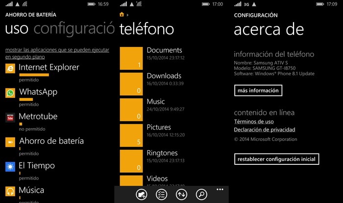 Samsung ATIV S Windows Phone 8.1.2