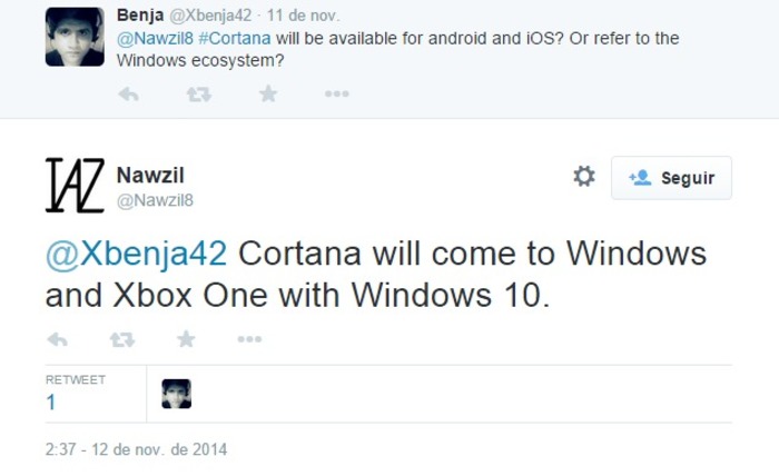 Cortana Xbox y Windows 10