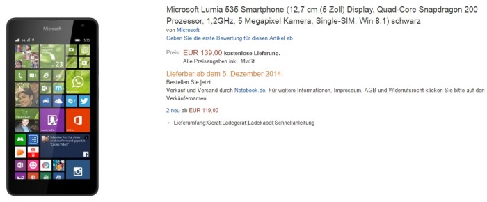 Lumia 535 reserva