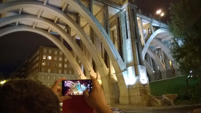 nokia lumia 735 foto nocturna viaducto