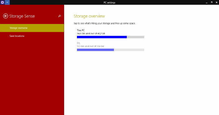 storage sense