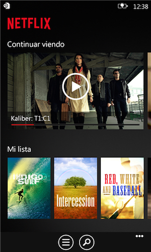 Netflix screenshot Windows Phone