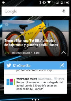 widgets en android frente windows phone