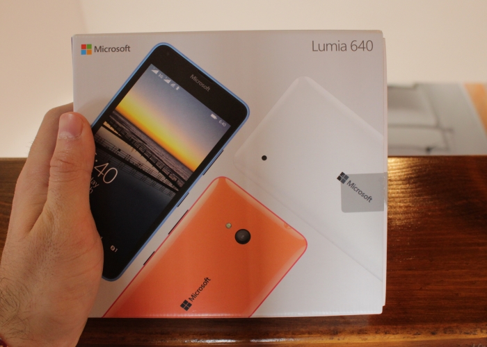 Lumia 640 empaquetado