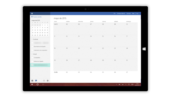 Calendario Windows 10 