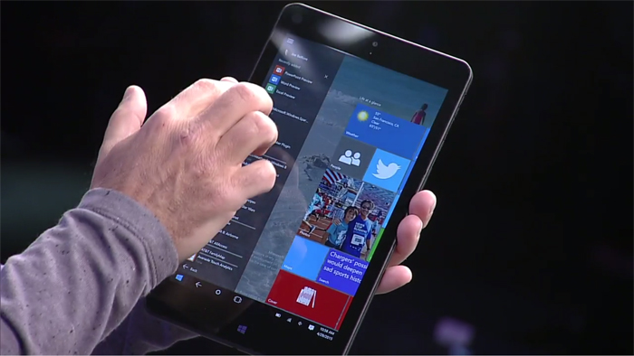 Windows 10 para tablets en Build 2015