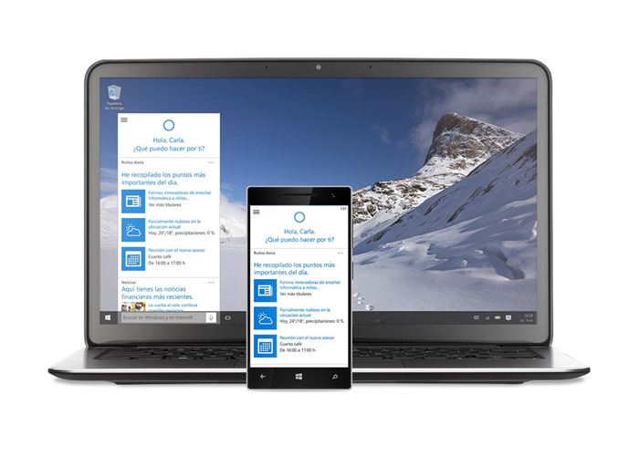 Windows 10 Cortana PC y movil