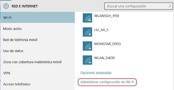 configurar wi-fi sense paso 1