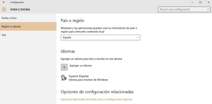 Activar Cortana Windows 10