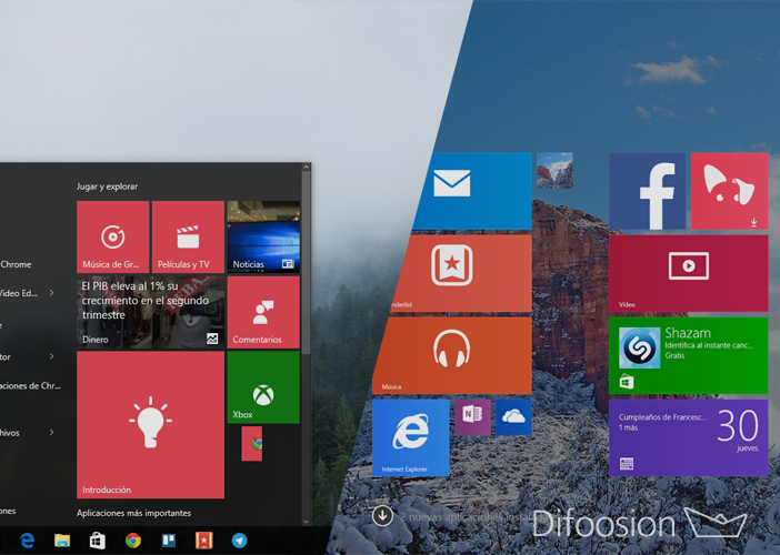 Windows 10 frente a frente con Windows 8.1