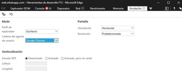 Herramientas de desarrollo Microsoft Edge 2