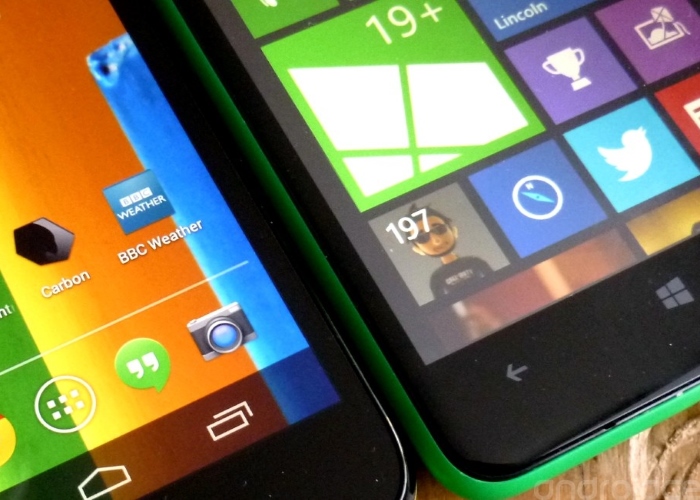 Moto G 2015 frente al Lumia 640 y Lumia 735