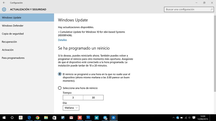 Segunda actualización de Windows 10