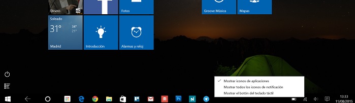 Windows 10 en tablet