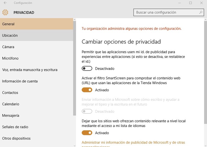Windows 10 privacidad