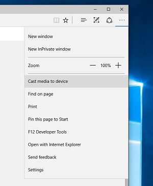 microsoft edge cast media