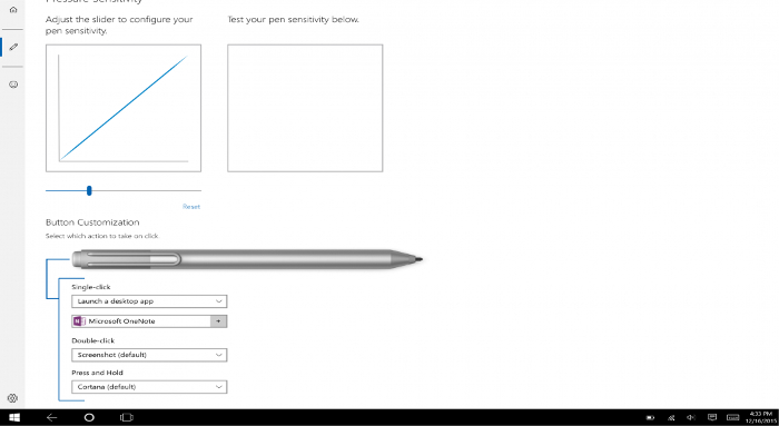 Aplicación Surface, personalizar funciones del botón del Surface Pen