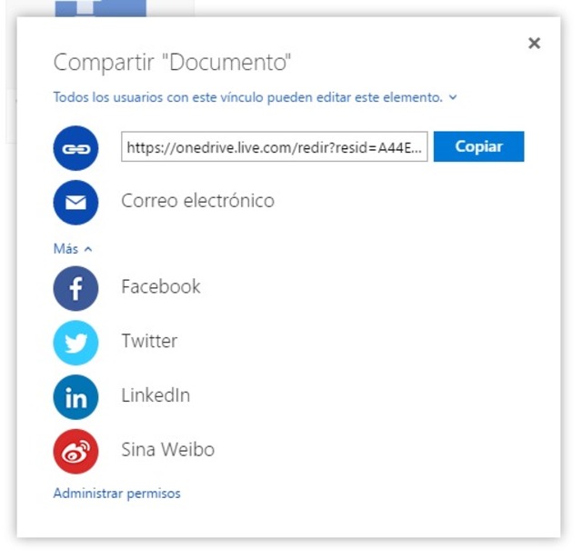 OneDrive nueva interfaz compartir