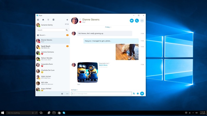 Skype Windows 10 UWP